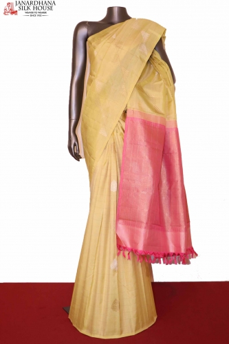 Designer Gold  & Silver Kanchipuram Silk Saree